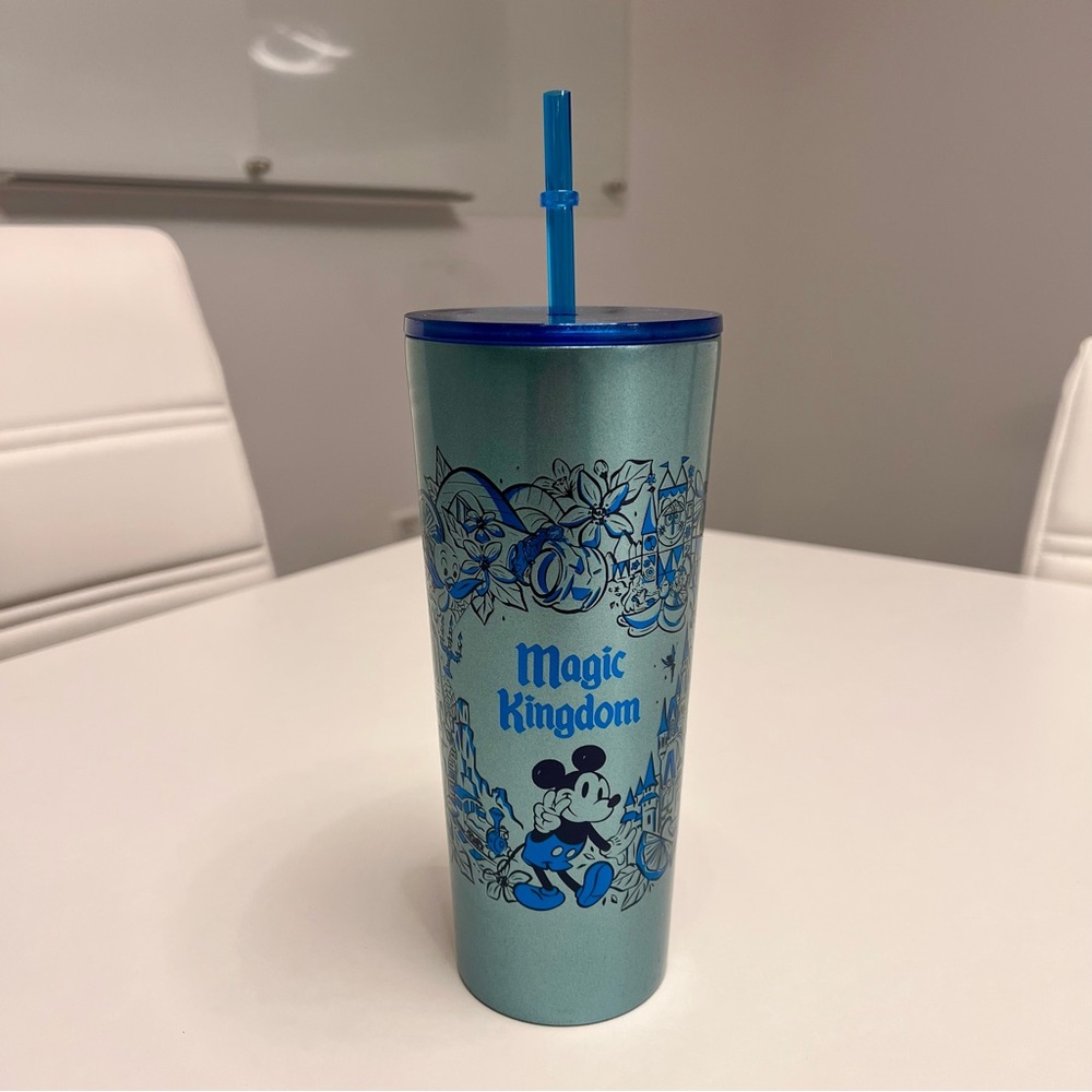 NEW STARBUCKS DISNEY WORLD STAINLESS STEEL MAGIC KINGDOM MICKEY 24oz TUMBLER